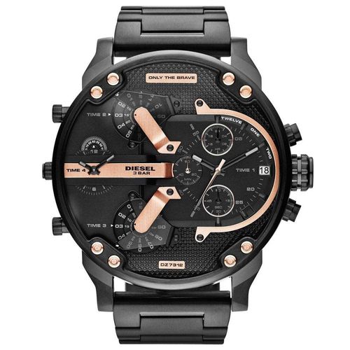 Diesel DZ7312 The Daddies Chronograaf Wijzerplaat Vier Tijdzones Herenhorloge