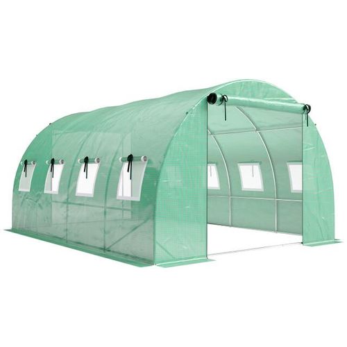 4goodz Foliekas 4x3x2 m inloopkas kweektent 8 ramen 2 deuren -