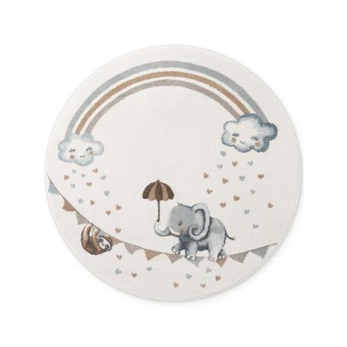 Villeroy & Boch Boho kids kinder vloerkleed olifant rond rainbow