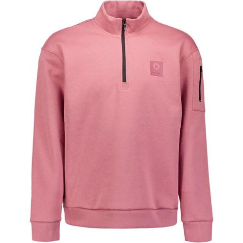 No Excess Sweater half zip old pink