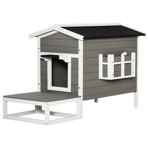 4goodz Kattenhuis met terras 115x67x75 cm -