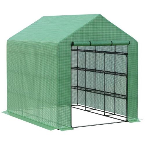 4goodz Foliekas loopkas met 6 planken 244x180x210 cm