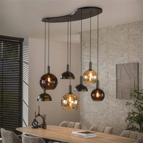 Hoyz hanglamp cluster 4+3-lichts sienna