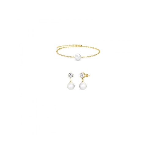 Pauline Kristall Perlen Set - Gold und Kristall