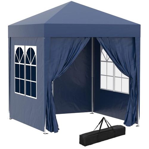 4goodz Outsunny partytent paviljoen 2x2 m opvouwbaar met 4 zijwanden en rits -