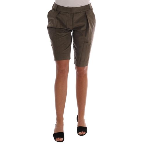 Ermanno Scervino Bruine Fluwelen Bermuda Shorts