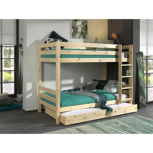 Lucevi pino stapelbed h160cm 90 x 200 cm natuur pino rolbed natuur