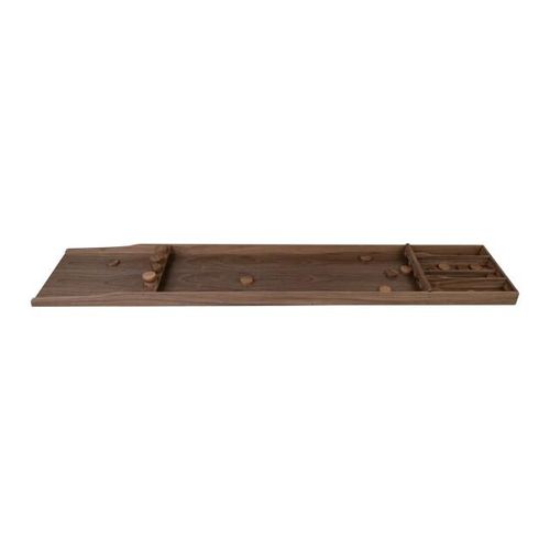 Longfield Games Longfield wedstrijd sjoelbak hoogwaardig walnoot hout 200 cm 30 walnoot houten sjoelschijven