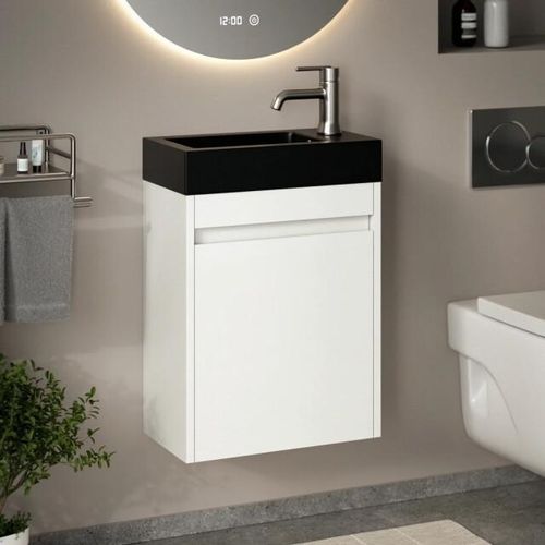 Mirlux Toiletmeubel elen 40cm - wastafel zwart