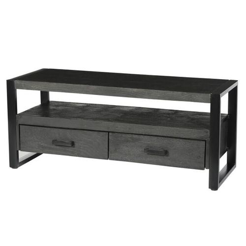 Livingfurn tv meubel norris 120x50x45 cm mangohout / gecoat staal