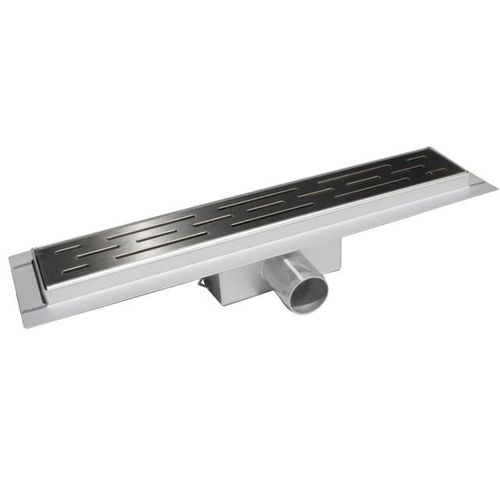 Vtw Living douchegoot rvs met flens verstelbaar 80 x 7 cm