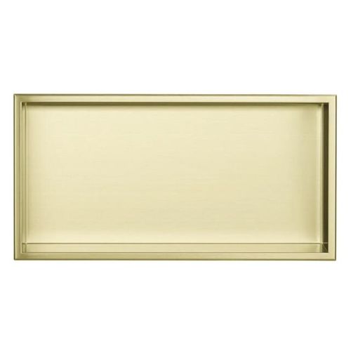 Vtw Living inbouwnis badkamer geborsteld messing 60 x 30 x 10 cm