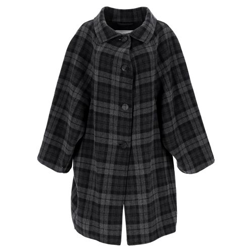 Balenciaga Geruite Flanellen Jas In Grijs Wol
