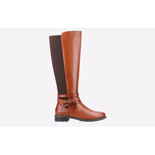Hush Puppies Vanessa Leren Dames Tan Enkellaarzen Met Hoge Hak