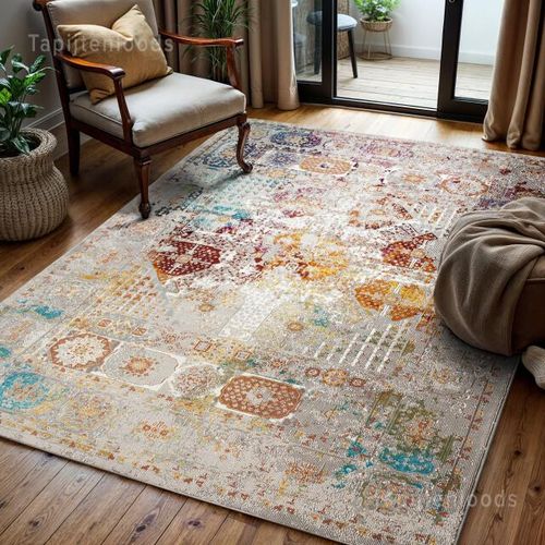 Muratap Picasso feraghan vintage vloerkleed multi / beige laagpolig-