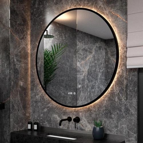Mirlux Badkamerspiegel 120cm zwart frame