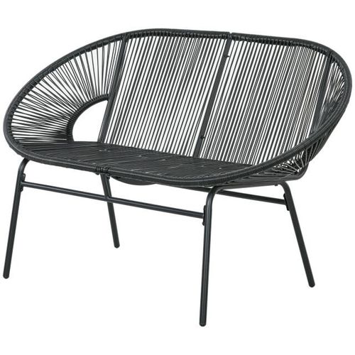 4goodz 2-zits rattan tuinbank in boho-stijl -