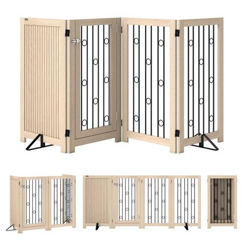 4goodz Opvouwbaar veiligheidshek voor huisdieren 205 cm breed en 90 cm hoog