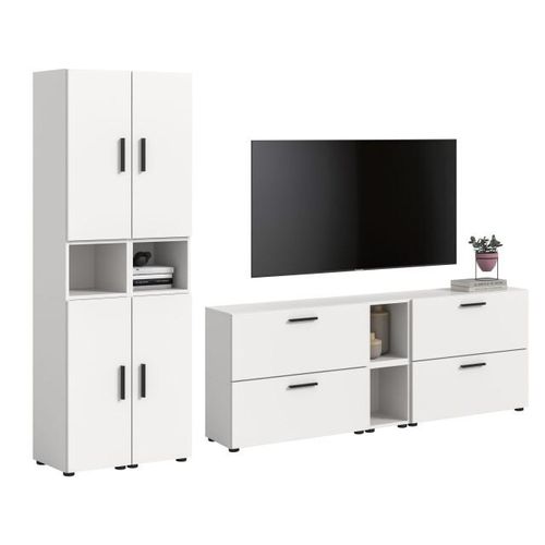 Furnilux Moderne woonwand in ruime opbergcombinatie voor woonkamer en appartement