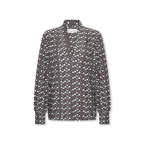 Helena Hart Top 7674dot jozzy print dotty wine