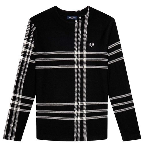 Fred Perry Pullover mit schwarzem Schottenkaro