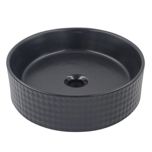 Vtw Living waskom rond mat keramiek opbouwwaskom 40 cm