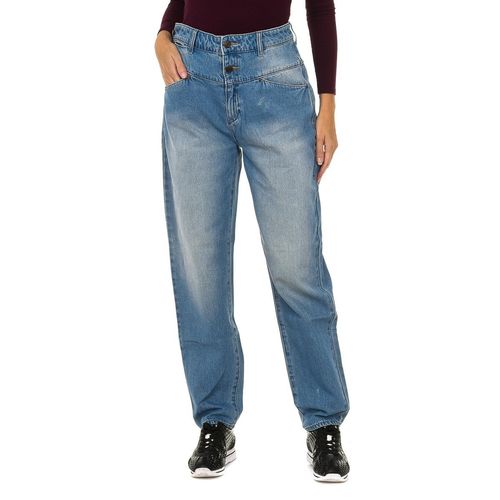 Lang gedragen effect denim broek 6Y5J14-5DWQZ vrouw