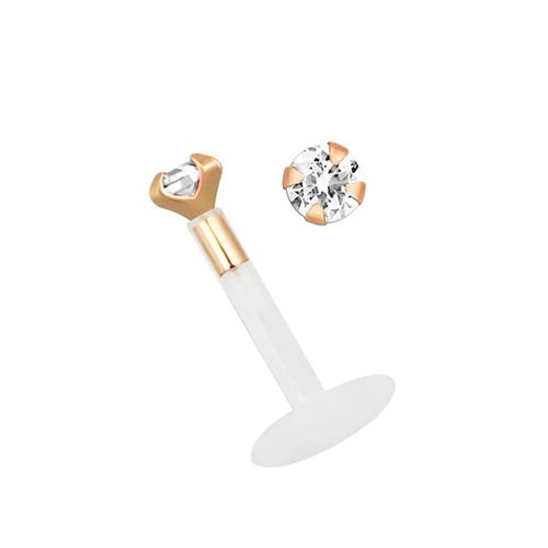 Dehnschnecke ADELIA´S "Piercing Ohrpiercing", Damen, Gr. onesize, rosa (rosegold), Titan, Piercings, Teflon ist Allergiefrei und als Erstpiercing zugelassen