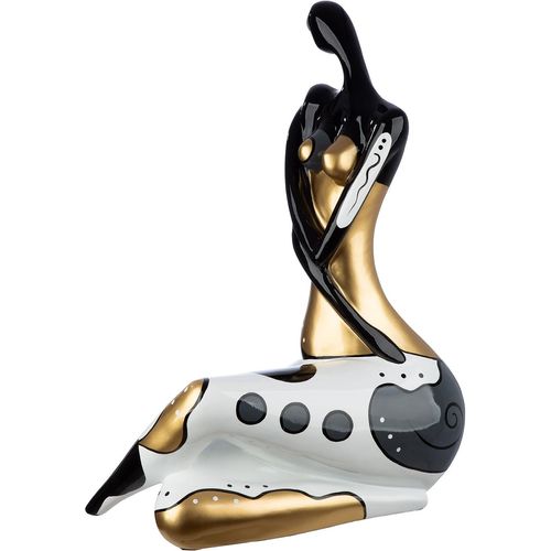 Skulptur GILDE "Skulptur Frau Jasmine", schwarz, weiß, B:39cm H:56cm T:30cm, Kunstharz, Dekofiguren