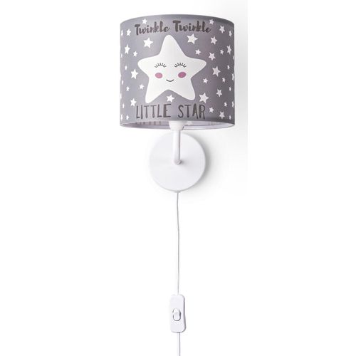 PACO HOME Wandleuchte "Aleyna 105", weiß, 1, Ø 18cm H: 26,5cm, Leuchten, Kinderlampe Babyzimmer Kinderzimmer âˆ…18cm Sterne Kabel 3m E14, Wandleuchte