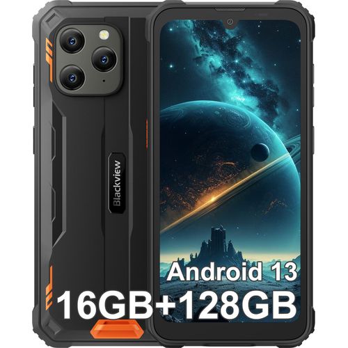 Blackview BV5300 Plus Outdoor Handy Ohne Vertrag Android 13 Outdoor Smartphone 16GB RAM 128GB ROM (1TB Erweiterbar) Outdoor Handy 6.1" HD+ 6580mAh