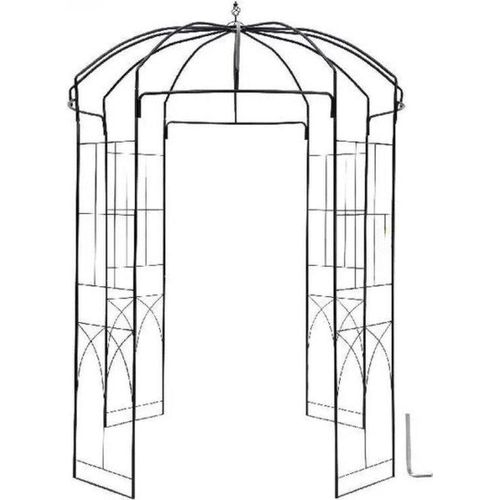 Schwarze Gartenvogelkooi Pergola 240 cm