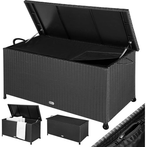 Wasserdichte XXL Kissenbox mit Rädern 420L Lagerplatz Garten Balkon