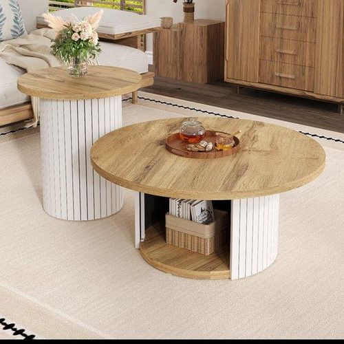 Runder Holztisch multifunktional