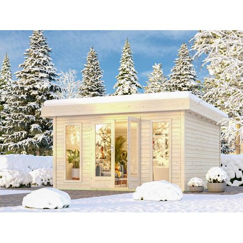 Gartenhaus KARIBU "Neuklostersee", beige (naturbelassen), ohne Fußboden, ohne Rück- und Seitenwand, ohne Dacheindeckung, Holzwerkstoff, Gartenhäuser, Gartenhaus, aus hochwertiger nordischer Fichte