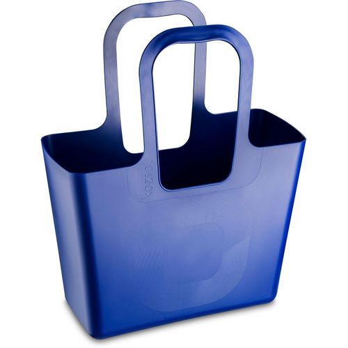 Einkaufsshopper KOZIOL "TASCHE XL", blau (midnight), B:44cm H:54cm T:21,5cm, Kunststoff, Einkaufskörbe, Einkaufsshopper, Kunststoff
