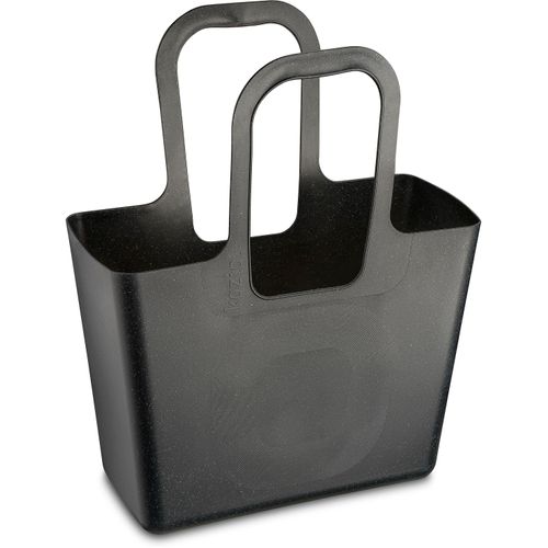 Einkaufsshopper KOZIOL "TASCHE XL", schwarz (coal), B:44cm H:54cm T:21,5cm, Kunststoff, Einkaufskörbe, Einkaufsshopper, Kunststoff