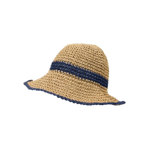 Strohhut CAPELLI NEW YORK, Damen, dk natural, navy, Stroh, Hüte Strohhut, mit zweifarbiger Optik
