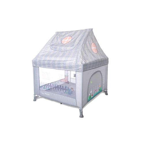 Lorelli Reisebett My Place Dach Fenster faltbar Matratze Schlupfloch Tragetasche grau