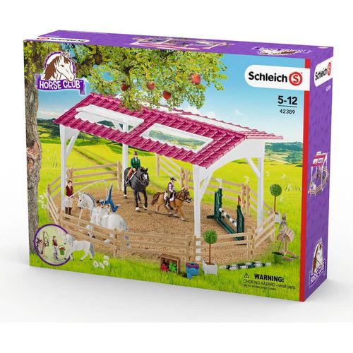 Schleich - Tierfiguren, Reitschule mit Reiterinnen und Pferden; 42389