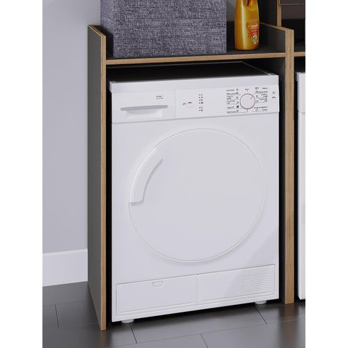 VCM Waschmaschinenschrank mit Ablagefläche, Maße Überbauschrank ca. H. 100 x B. 67 x T. 48 cm, Waschmaschinenregal für Bad und Waschküche, Waschmaschinenüberbauschrank- Rislo L