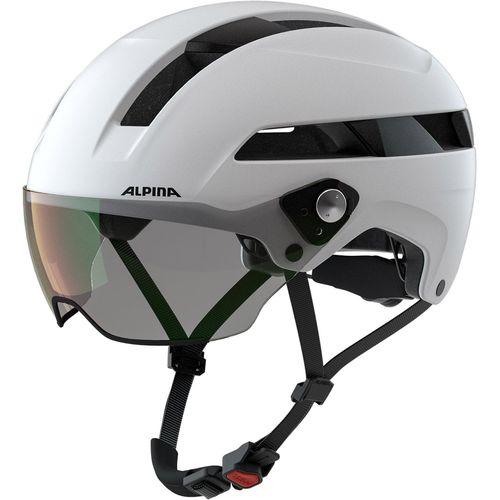 Alpina Fahrradhelm SOHO Visor V City Fahrradhelm Urban Helm White 51-56 cm