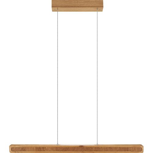 Karl K Balkenleuchte mit Kopfholz Asteiche geölt Holzbaldachin 100cm