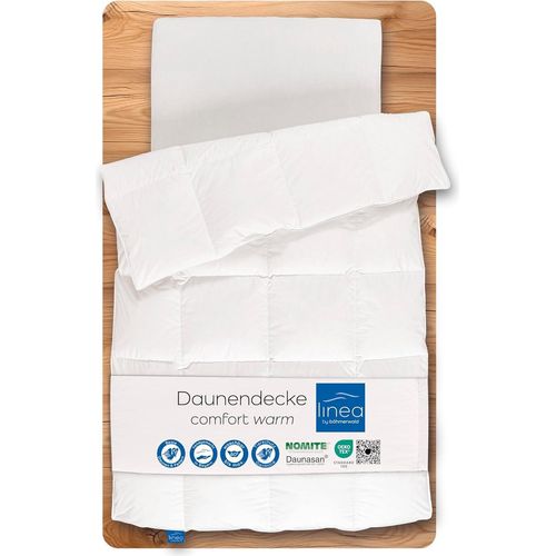 LINEA böhmerwald Komfort Bettdecke, 90% Daunen / 10% Federn, Weiß, 135 x 200 cm