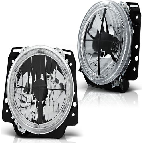 Scheinwerfer Angel Eyes passend für VW Golf 2 Bj. 83-92 Chrom mit Fadenkreuz