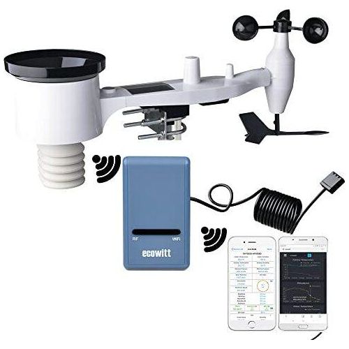 ECOWitt Weather Station Outdoor-Sensor GW1101, drahtloser Solarantrieb 7-in-1