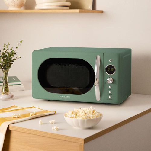 MICROWAVE RETRO - Mikrowelle 20 l, digitaler Grill, 900 W