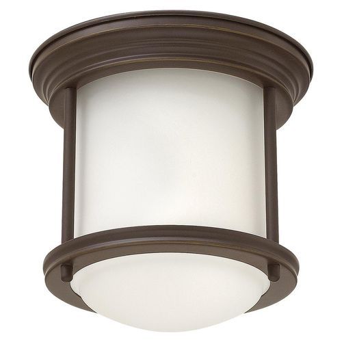 Elstead Hadrian Deckenleuchte E27 Ölgeriebene Bronze Weiß IP44