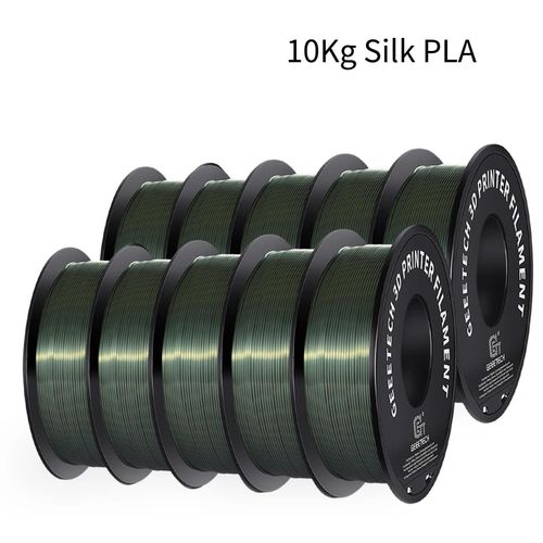 3D-Drucker Filament - PLA Seiden-Glanz 1,75 mm - 10 kg Spule - Hochglanz - Geringe Verformung - Vakuumverpackt - Leuchtend Blau