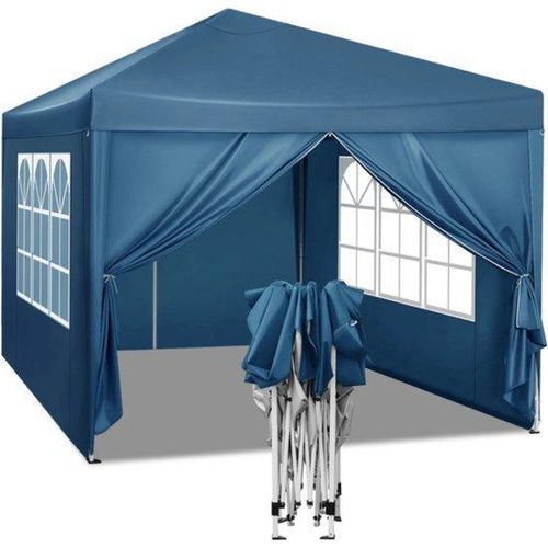 Luifelzelt - Wasserdicht - UV-Schutz - mit Tragebeutel - 3x3m - Blauw